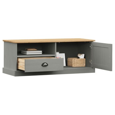 vidaXL Έπιπλο Τηλεόρασης VIGO Γκρι 106x40x40cm Μασίφ Ξύλο Πεύκου
