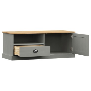 vidaXL Έπιπλο Τηλεόρασης VIGO Γκρι 106x40x40cm Μασίφ Ξύλο Πεύκου