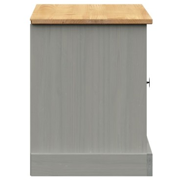 vidaXL Παπουτσοθήκη VIGO Γκρι 106x35x45cm από Μασίφ Ξύλο Πεύκου 1 τεμ.