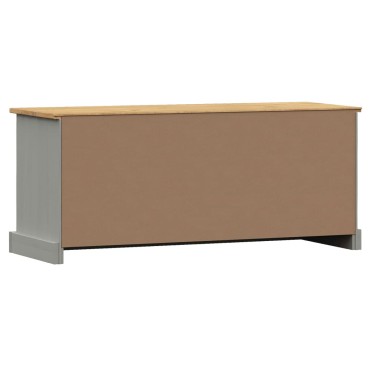 vidaXL Παπουτσοθήκη VIGO Γκρι 106x35x45cm από Μασίφ Ξύλο Πεύκου 1 τεμ.
