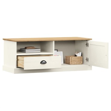vidaXL Έπιπλο Τηλεόρασης VIGO Λευκό 106x40x40cm Μασίφ Ξύλο Πεύκου