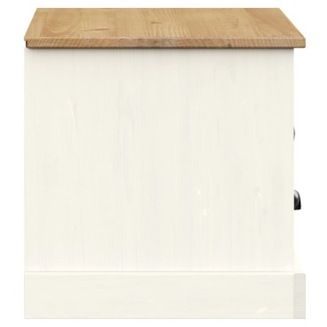 vidaXL Έπιπλο Τηλεόρασης VIGO Λευκό 106x40x40cm Μασίφ Ξύλο Πεύκου
