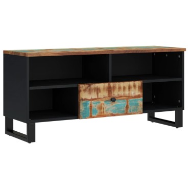 vidaXL Έπιπλο Τηλεόρασης 100x33x46cm Μασίφ Ανακυκλ. Ξύλο & Επεξ. Ξύλο
