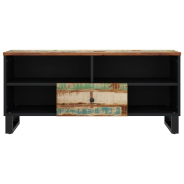 vidaXL Έπιπλο Τηλεόρασης 100x33x46cm Μασίφ Ανακυκλ. Ξύλο & Επεξ. Ξύλο