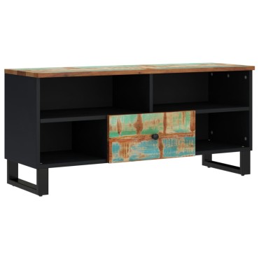 vidaXL Έπιπλο Τηλεόρασης 100x33x46cm Μασίφ Ανακυκλ. Ξύλο & Επεξ. Ξύλο