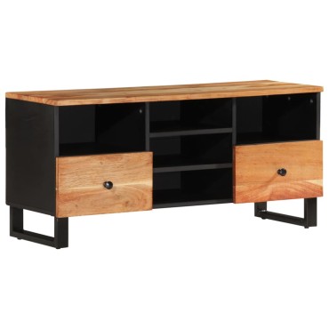 vidaXL Έπιπλο Τηλεόρασης 100x33x46cm Μασίφ Ξύλο Ακακίας & Επεξ. Ξύλο