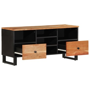 vidaXL Έπιπλο Τηλεόρασης 100x33x46cm Μασίφ Ξύλο Ακακίας & Επεξ. Ξύλο