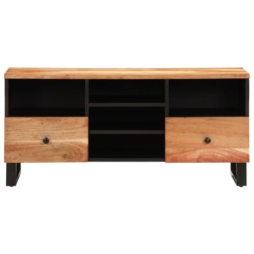 vidaXL Έπιπλο Τηλεόρασης 100x33x46cm Μασίφ Ξύλο Ακακίας & Επεξ. Ξύλο