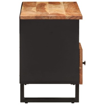vidaXL Έπιπλο Τηλεόρασης 100x33x46cm Μασίφ Ξύλο Ακακίας & Επεξ. Ξύλο