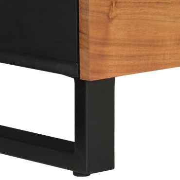 vidaXL Έπιπλο Τηλεόρασης 100x33x46cm Μασίφ Ξύλο Ακακίας & Επεξ. Ξύλο