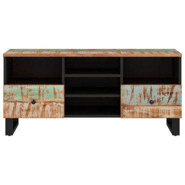 vidaXL Έπιπλο Τηλεόρασης 100x33x46cm Μασίφ Ανακυκλ. Ξύλο & Επεξ. Ξύλο