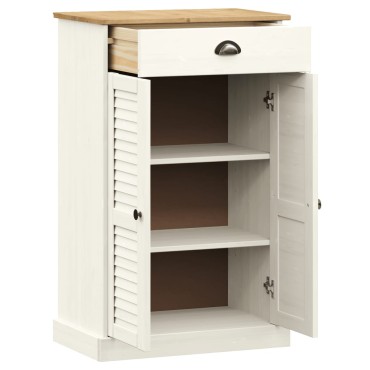 vidaXL Παπουτσοθήκη Λευκή VIGO 60x35x96cm από Μασίφ Ξύλο Πεύκου