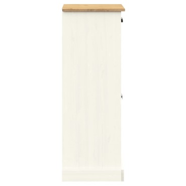 vidaXL Παπουτσοθήκη Λευκή VIGO 60x35x96cm από Μασίφ Ξύλο Πεύκου