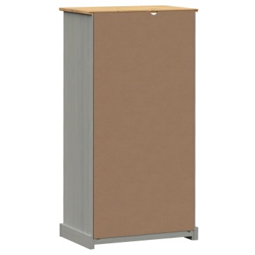 vidaXL Βιβλιοθήκη VIGO Γκρι 60x35x114,5cm από Μασίφ Ξύλο Πεύκου 1 τεμ.