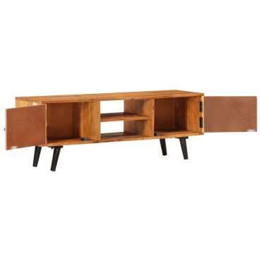 vidaXL Έπιπλο Τηλεόρασης με Πόρτες 112x30x40cm Μασίφ Ακακία/Μέταλλο