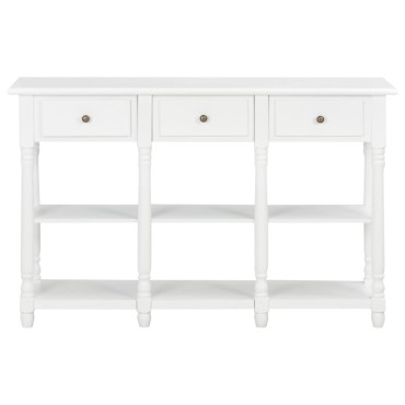 vidaXL Τραπέζι Κονσόλα Λευκό 110x30x76cm από Επεξεργασμένο Ξύλο