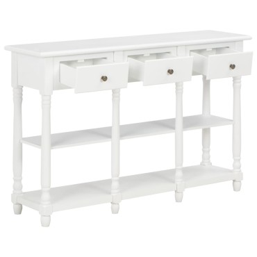 vidaXL Τραπέζι Κονσόλα Λευκό 110x30x76cm από Επεξεργασμένο Ξύλο