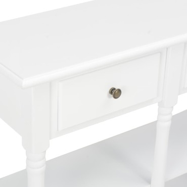 vidaXL Τραπέζι Κονσόλα Λευκό 110x30x76cm από Επεξεργασμένο Ξύλο