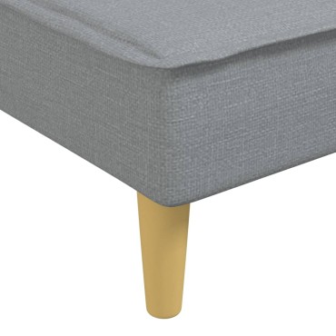 vidaXL Καναπές Κρεβάτι Γωνιακός Αν. Γκρι 255x140x70cm Υφασμάτινος 1 τεμ.