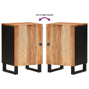 vidaXL Ντουλάπι Μπάνιου 38x33x58cm από Μασίφ Ξύλο Ακακίας