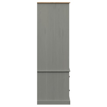 vidaXL Ντουλάπα VIGO Γκρι 90x55x170cm από Μασίφ Ξύλο Πεύκου 1 τεμ.