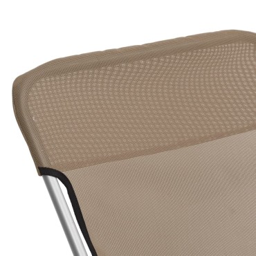 vidaXL Καρέκλες Παραλίας Πτυσ. 2 τεμ. Taupe Textilene&Ατσάλι με Πούδρα 85x58x83cm