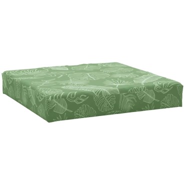 vidaXL Μαξιλάρι Παλέτας Σχέδιο Φύλλων 60x60x8cm από Ύφασμα Oxford