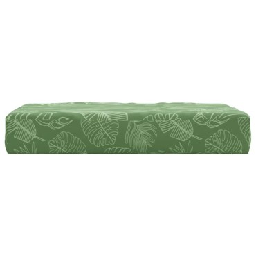 vidaXL Μαξιλάρι Παλέτας Σχέδιο Φύλλων 60x60x8cm από Ύφασμα Oxford