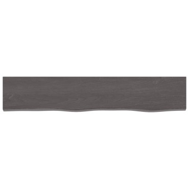 vidaXL Ράφι Τοίχου Σκούρο Καφέ 100x20x6cm Επεξεργ. Μασίφ Ξύλο Δρυός 1 τεμ.