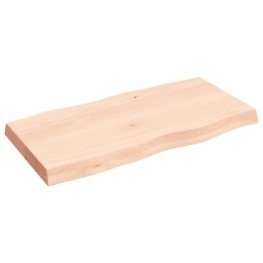 vidaXL Επιφάνεια Τραπεζιού 80x40x(2-6)cm Ακατέργαστο Μασίφ Ξύλο 1 τεμ.