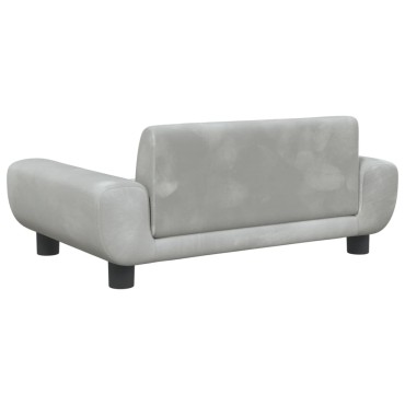 vidaXL Κρεβάτι Σκύλου Ανοιχτό Γκρι 70 x 45 x 33 εκ. Βελούδινο