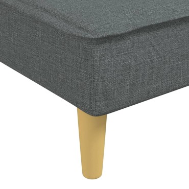 vidaXL Καναπές Κρεβάτι Γωνιακός Σκούρο Γκρι 255x140x70cm Υφασμάτινος 1 τεμ.