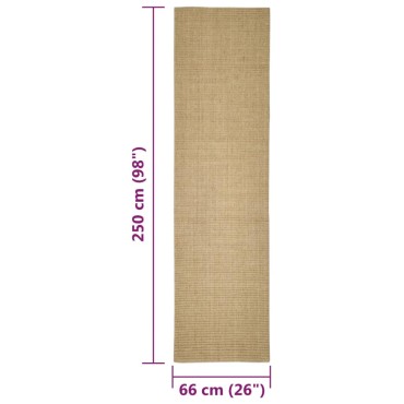 vidaXL Χαλί Σιζάλ για Ονυχοδρόμιο 66 x 250 εκ.