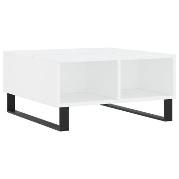 vidaXL Τραπεζάκι Σαλονιού Λευκό 60x60x30cm Επεξεργασμένο Ξύλο 1 τεμ.
