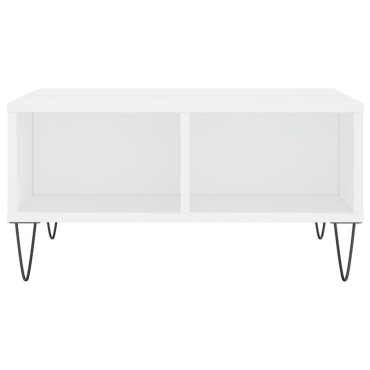 vidaXL Τραπεζάκι Σαλονιού Λευκό 60x60x30cm Επεξεργασμένο Ξύλο 1 τεμ.