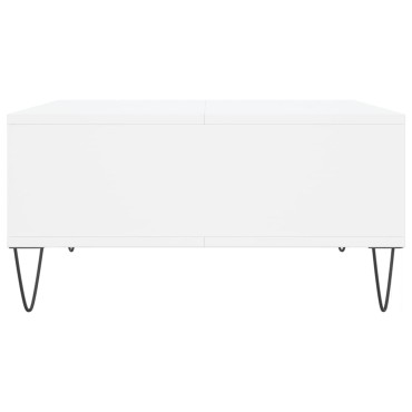 vidaXL Τραπεζάκι Σαλονιού Λευκό 60x60x30cm Επεξεργασμένο Ξύλο 1 τεμ.