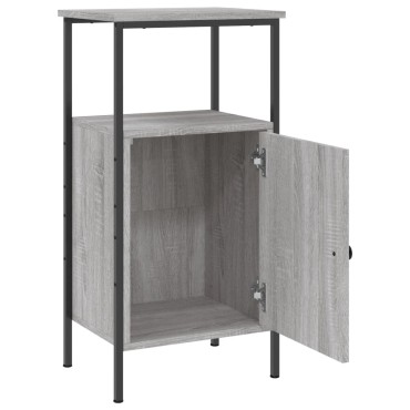vidaXL Κομοδίνο Γκρι Sonoma 41x31x80cm από Επεξεργασμένο Ξύλο 1 τεμ.