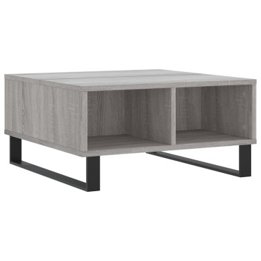 vidaXL Τραπεζάκι Σαλονιού Γκρι Sonoma 60x60x30cm Επεξεργασμένο Ξύλο 1 τεμ.