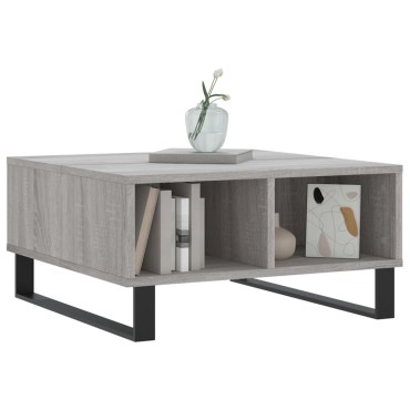 vidaXL Τραπεζάκι Σαλονιού Γκρι Sonoma 60x60x30cm Επεξεργασμένο Ξύλο 1 τεμ.