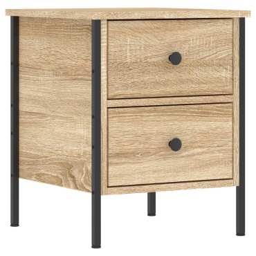 vidaXL Κομοδίνο Sonoma Δρυς 40x42x50cm από Επεξεργασμένο Ξύλο 1 τεμ.