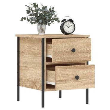 vidaXL Κομοδίνο Sonoma Δρυς 40x42x50cm από Επεξεργασμένο Ξύλο 1 τεμ.