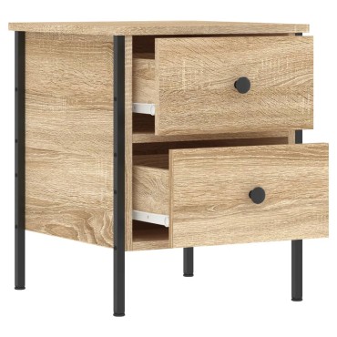 vidaXL Κομοδίνο Sonoma Δρυς 40x42x50cm από Επεξεργασμένο Ξύλο 1 τεμ.