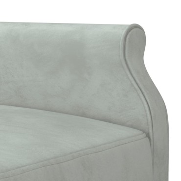 vidaXL Καναπές Κρεβάτι Γωνιακός Αν. Γκρι 271x140x70cm Βελούδινος 1 τεμ.