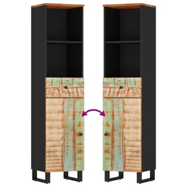 vidaXL Ντουλάπι Μπάνιου 38x33x160cm από Μασίφ Ανακυκλωμένο Ξύλο