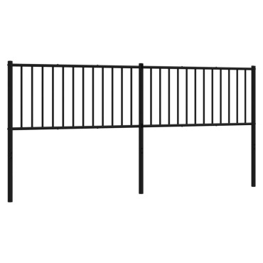 vidaXL Κεφαλάρι Μαύρο Μεταλλικό 198x3x90cm 1 τεμ.