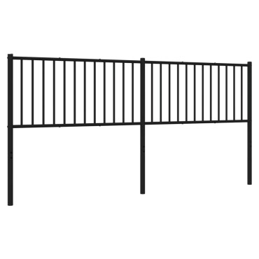 vidaXL Κεφαλάρι Μαύρο Μεταλλικό 198x3x90cm 1 τεμ.