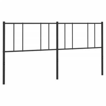 vidaXL Κεφαλάρι Μαύρο Μεταλλικό 198x3x90cm 1 τεμ.