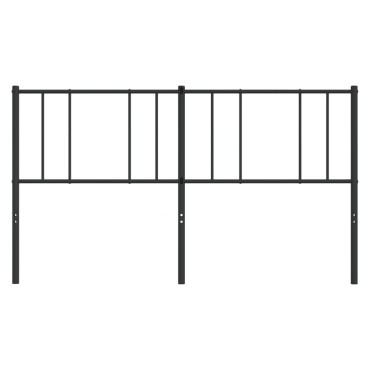 vidaXL Κεφαλάρι Μαύρο Μεταλλικό 198x3x90cm 1 τεμ.