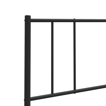 vidaXL Κεφαλάρι Μαύρο Μεταλλικό 198x3x90cm 1 τεμ.