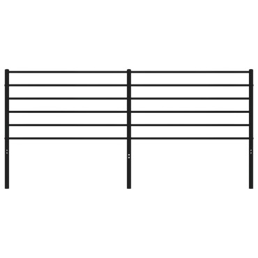 vidaXL Κεφαλάρι Μαύρο Μεταλλικό 198x3x90cm 1 τεμ.